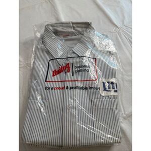 Unitog Miller Lite Beer Vintage Button Up Work Shirt Size 15-15 1/2 Reg NOS